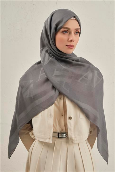 Armine Woolair Harf Monogram Şal 2 20