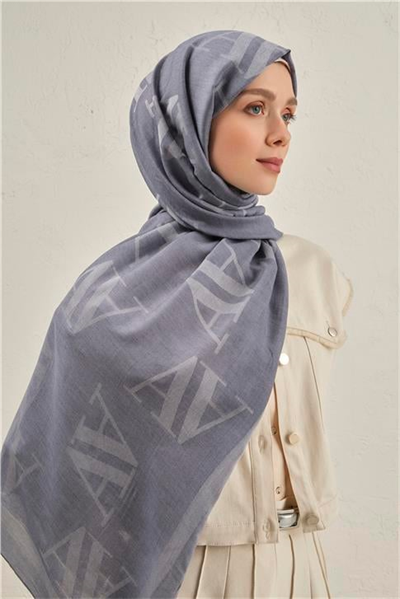 Armine Woolair Harf Monogram Şal 2 26