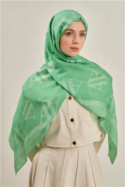 Armine Woolair Harf Monogram Şal 2 48