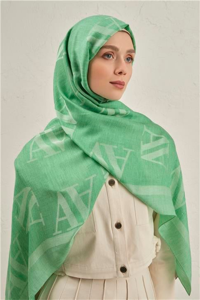 Armine Woolair Harf Monogram Şal 2 48
