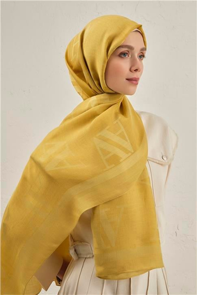 Armine Woolair Harf Monogram Şal 2 71