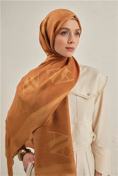 Armine Woolair Harf Monogram Şal 2 72