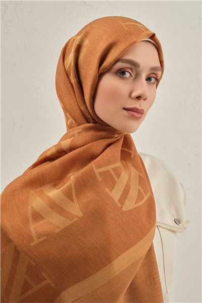 Armine Woolair Harf Monogram Şal 2 72