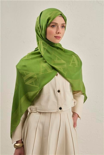 Armine Woolair Harf Monogram Şal 2 73