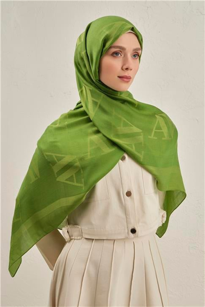 Armine Woolair Harf Monogram Şal 2 73