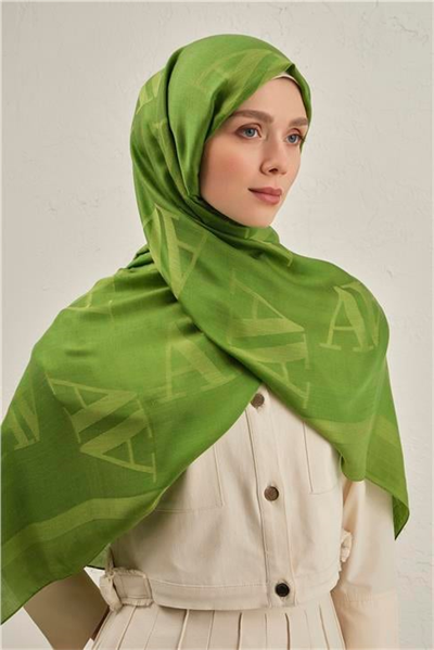 Armine Woolair Harf Monogram Şal 2 73