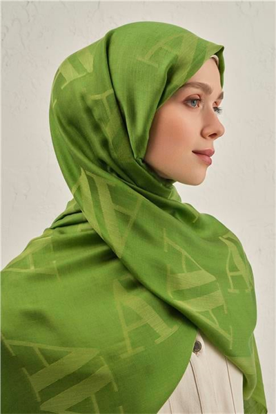 Armine Woolair Harf Monogram Şal 2 73