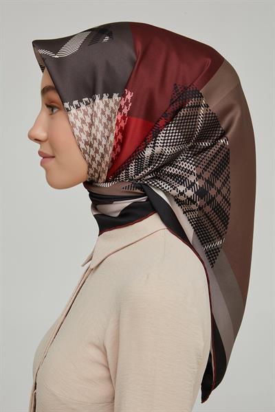 Armine Nostalji Serisi %100  İpek Twill Eşarp 8620D-04