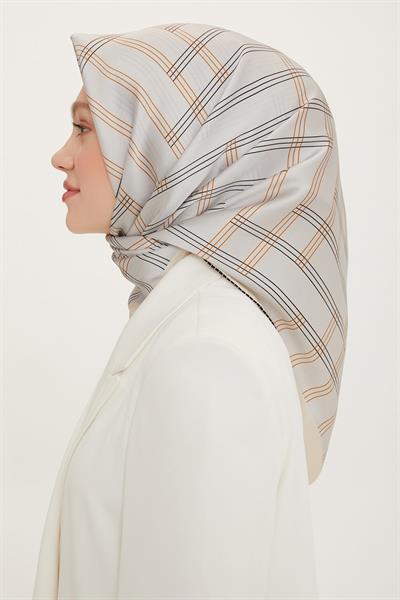 Armine 2022 İlkbahar Yaz Serisi %100 İPEK Twill Eşarp Modelleri Ürünü 8726D-31