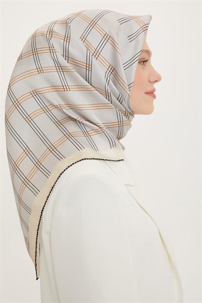 Armine 2022 İlkbahar Yaz Serisi %100 İPEK Twill Eşarp Modelleri Ürünü 8726D-31