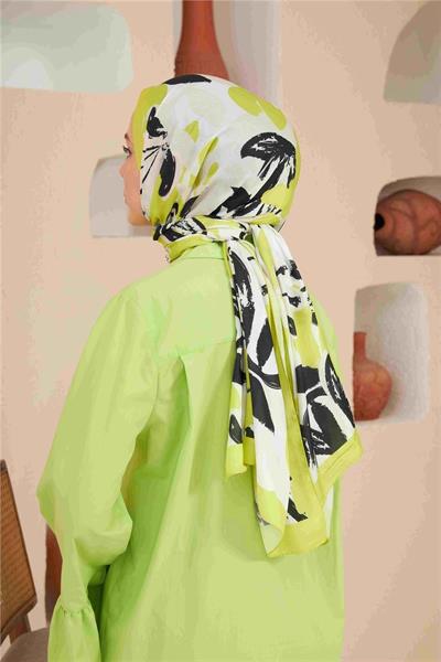 Comfort Arya Şal Siyah Yeşil 3028-08