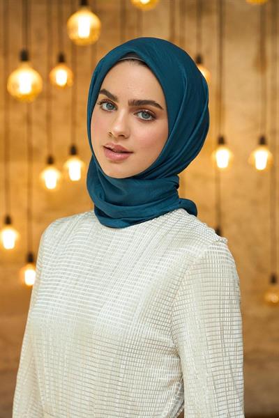 Düz Desen Vual Eşarp Taş Gri Vual İpek Eşarp - 10100-35