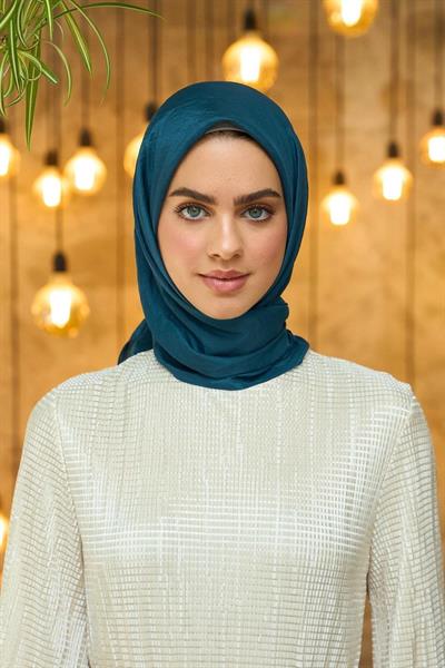 Düz Desen Vual Eşarp Taş Gri Vual İpek Eşarp - 10100-35