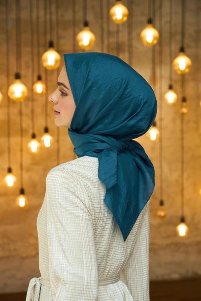 Düz Desen Vual Eşarp Taş Gri Vual İpek Eşarp - 10100-35