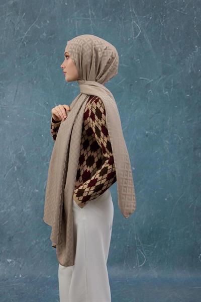 Fall Winter İpeksi Jakar Şal Camel 9019-29