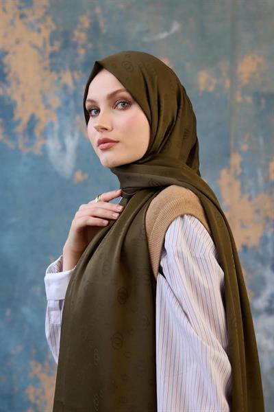 Fall Winter İpeksi Jakar Şal Haki 9018-02