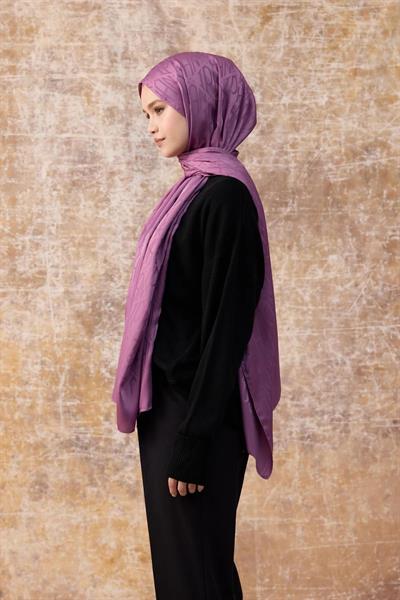 Fall Winter İpeksi Jakar Şal Leylak 9020-19