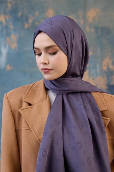 Fall Winter İpeksi Jakar Şal Mor 9018-18