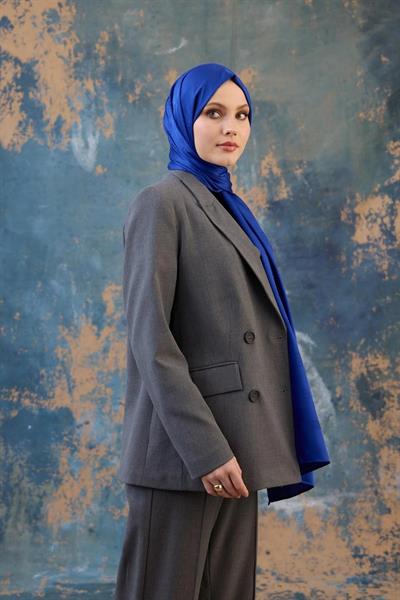 Fall Winter İpeksi Jakar Şal Saks 9018-13