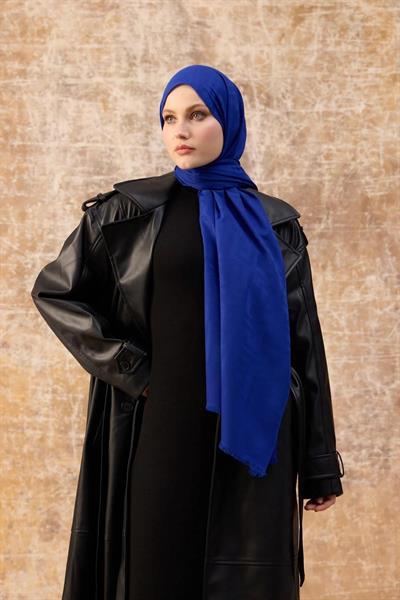 Fendi Desen Pamuk Jakar Şal Saks 8009-12