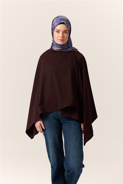 İnce Pamuk Soft Eşarp Civit-Eflatun Desenli Nefes Alan Tok Duruşlu 90x90