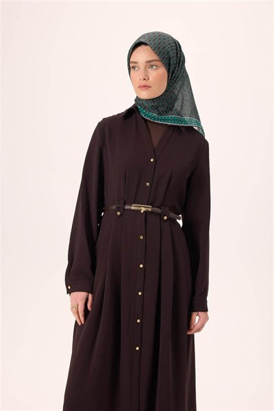 İnce Pamuk Soft Eşarp Soluk Siyah-Patina Desenli Tok Duruşlu Kaymaz 90x90