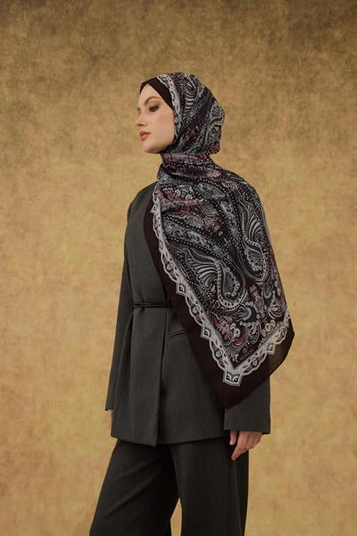 İpekhan Soft Şal Acı Kahve Gri 3052-02