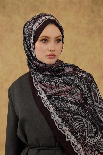İpekhan Soft Şal Acı Kahve Gri 3052-02