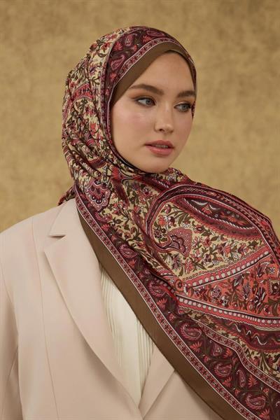 İpekhan Soft Şal Haki Mürdüm 3051-05