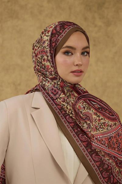 İpekhan Soft Şal Haki Mürdüm 3051-05