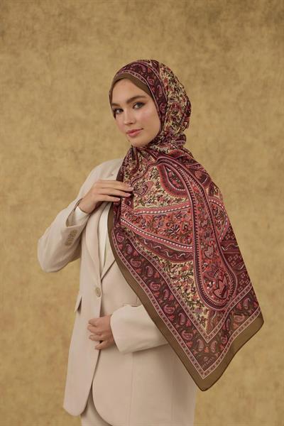 İpekhan Soft Şal Haki Mürdüm 3051-05