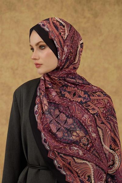 İpekhan Soft Şal Siyah Pembe 3052-17