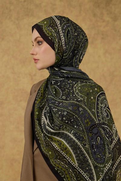 İpekhan Soft Şal Siyah Yeşil 3053-18