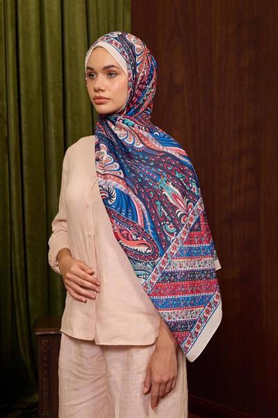 Marrakech Koleksiyon Soft Şal Lacivert Mavi 3047-05