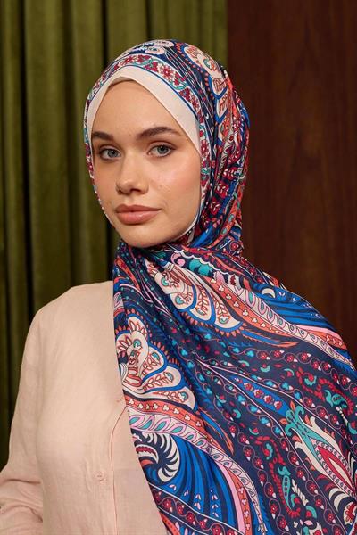Marrakech Koleksiyon Soft Şal Lacivert Mavi 3047-05
