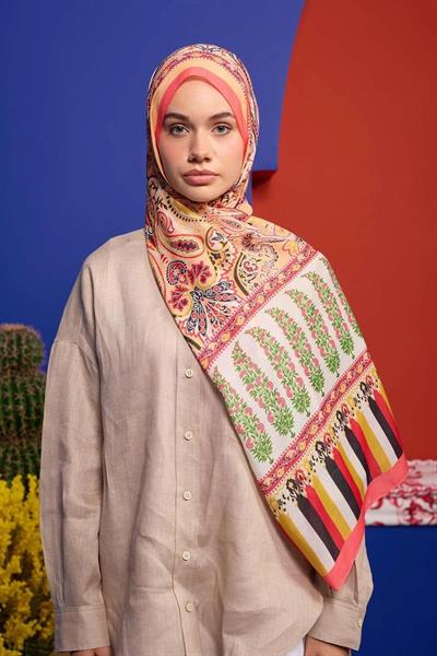 Marrakech Koleksiyon Soft Şal Pembe Şeftali 3049-01