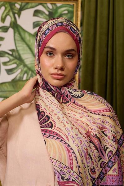 Marrakech Koleksiyon Soft Şal Şeftali Kırmızı 3047-09