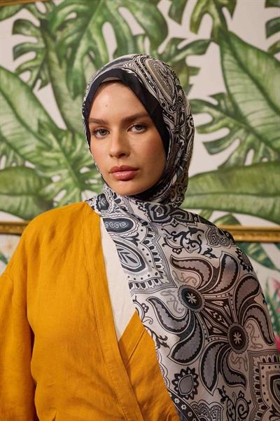 Marrakech Koleksiyon Soft Şal Siyah Soft Pembe 3048-03