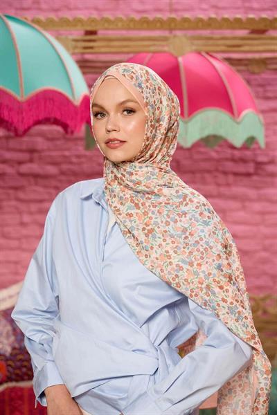 Marrakech Koleksiyon Soft Şal Somon Gri 3046-19