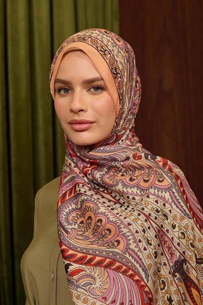 Marrakech Koleksiyon Soft Şal Somon Kırmızı 3047-02