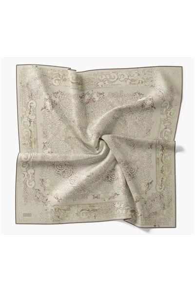 Monare Eşarp Etnik Motif Küf Yeşili 90x90
