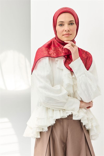 Monare Eşarp Etnik Motif Narçiçeği 90x90