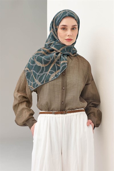 Monare Eşarp Kemer Zümrüt 90x90