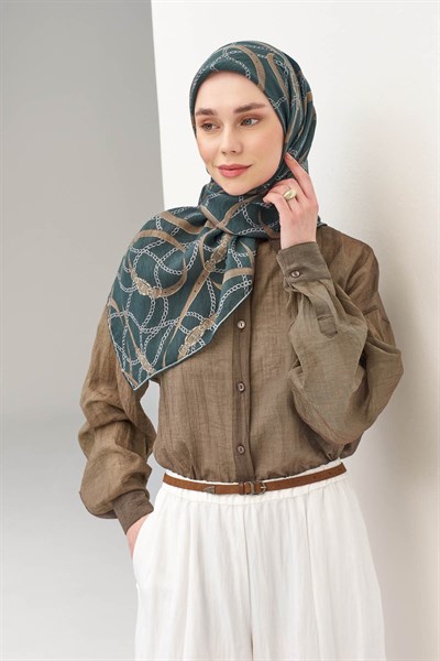 Monare Eşarp Kemer Zümrüt 90x90