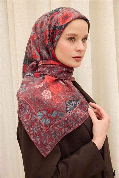 Monare Eşarp Lora Bordo 90x90