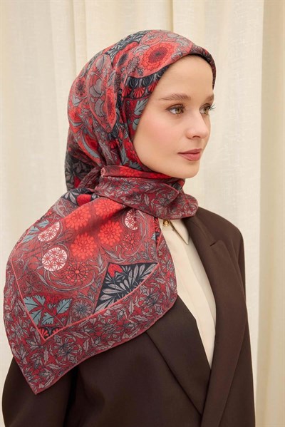 Monare Eşarp Lora Bordo 90x90