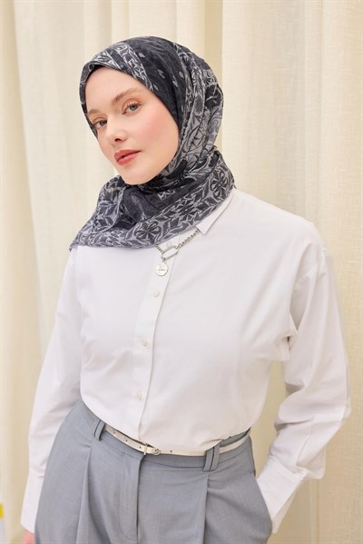 Monare Eşarp Lora Gri 90x90