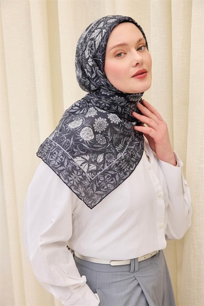 Monare Eşarp Lora Siyah 90x90