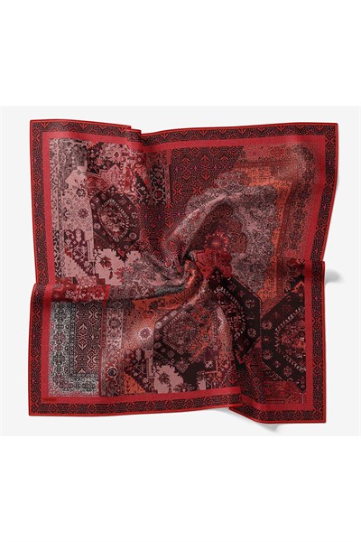 Monare Eşarp Modern Kırmızı 90x90