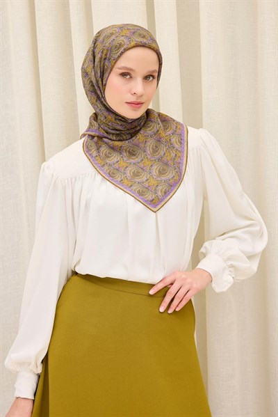 Monare Eşarp Tomurcuk Hardal 90x90